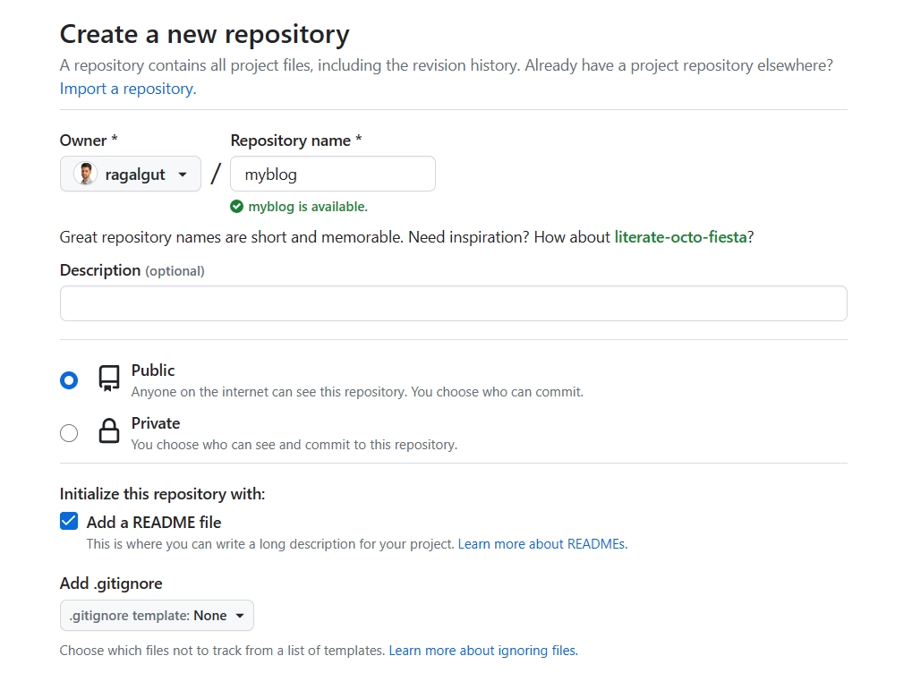 Crear repositorio público en GitHub